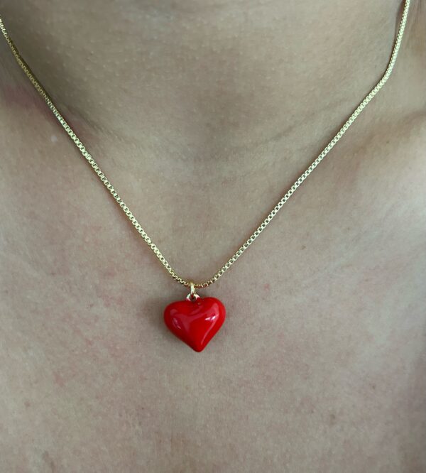 Cadena Corazon Rojo Love - Imagen 2